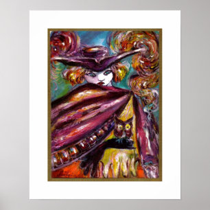 Poster FAUST / Masque mystérieux avec Tricorne et Chouett