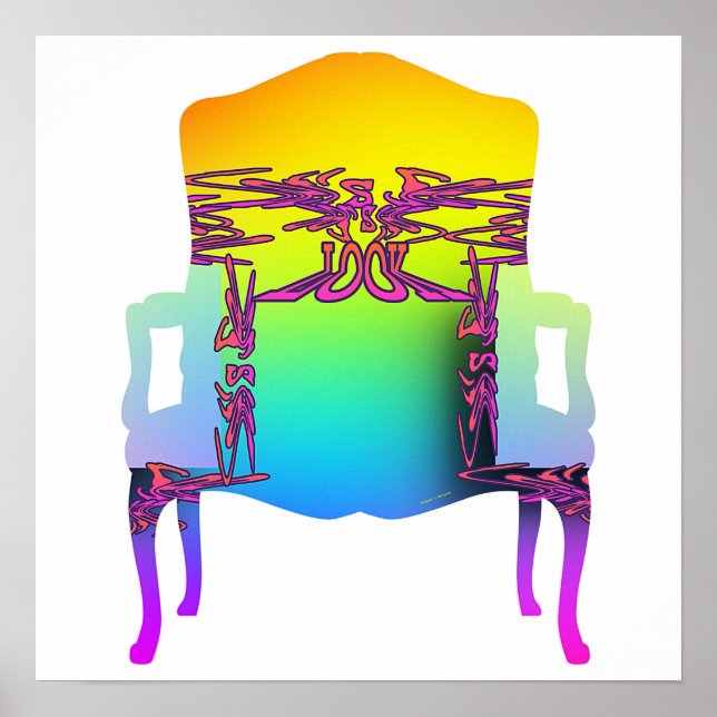 Poster Fauteuil Vintage LOOK (Devant)