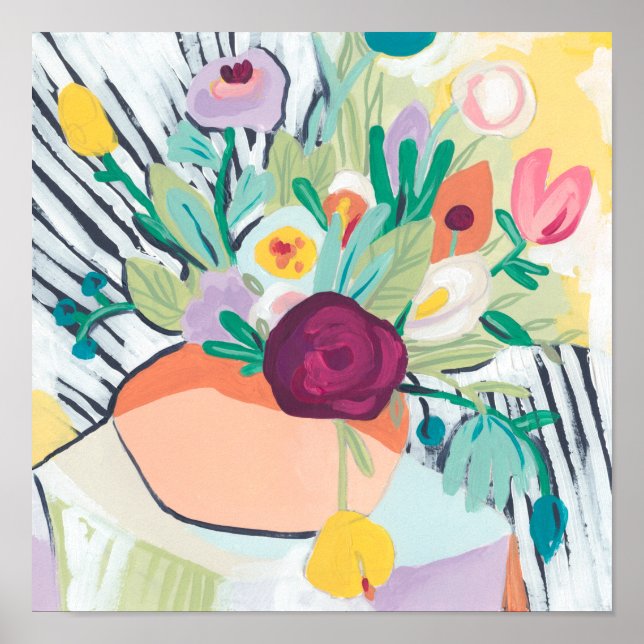 Poster Fauvist Floral II (Devant)