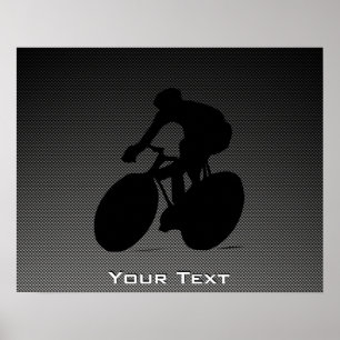 Poster Faux carbon fiber cycling