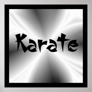 Poster Faux Silver Metallic Karate