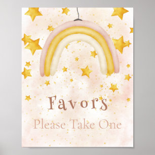 Poster Faveur Boho arc-en-ciel étoile magique poussière