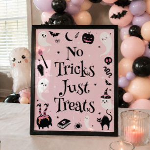 Poster Faveur de Baby Shower Halloween Pas de Farces Just
