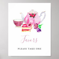 Faveurs de Baby Shower et Thé Mariage Rose Aquarel