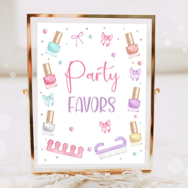 Poster Faveurs de fête Manucure-Pédicure Fête Manucure Pé (Créateur téléchargé)
