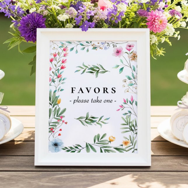 Poster Faveurs de fleurs sauvages - Prenez-en un signe (Créateur téléchargé)