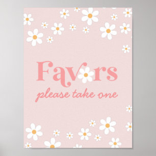 Poster Faveurs Marguerite Rose