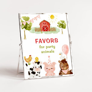 Poster Faveurs pour animaux de fête animaux de ferme