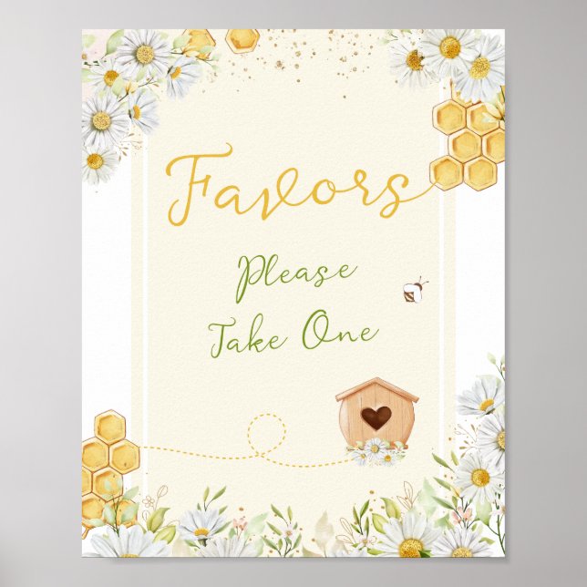 Poster Faveurs prendre un bee bee Honeycomb Chic Bee Part (Devant)
