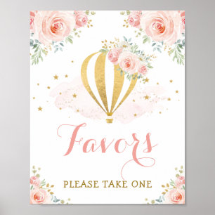 Poster Faveurs - Prendre une / Floral Air Balloon Douche