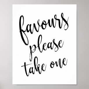Poster Faveurs Prenez Un Simple Mariage 8x10