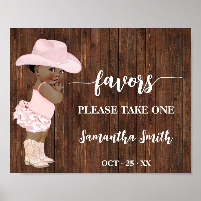 Poster Faveurs S'il vous plaît prendre un Baby shower AA  (Devant)