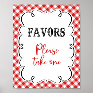 Poster Faveurs S'Il Vous Plaît Prendre Un Pique-Nique Rou