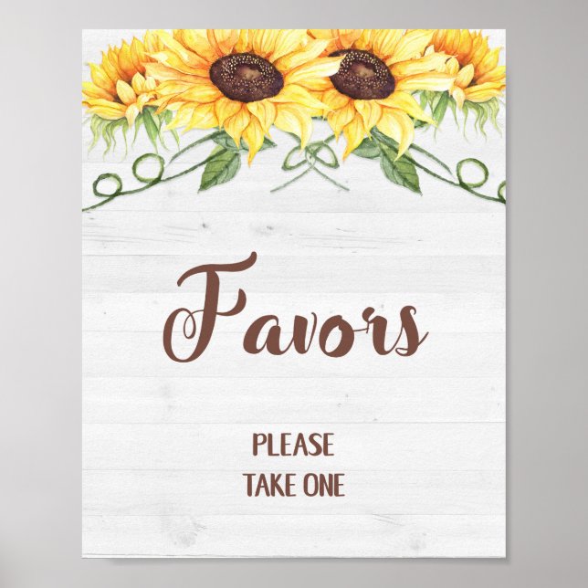 Poster FAVORISER Fête des tournesols ou signe de douche (Devant)