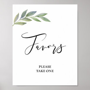 Poster Favoriser Signal Olive Leaf Mariage de verdure