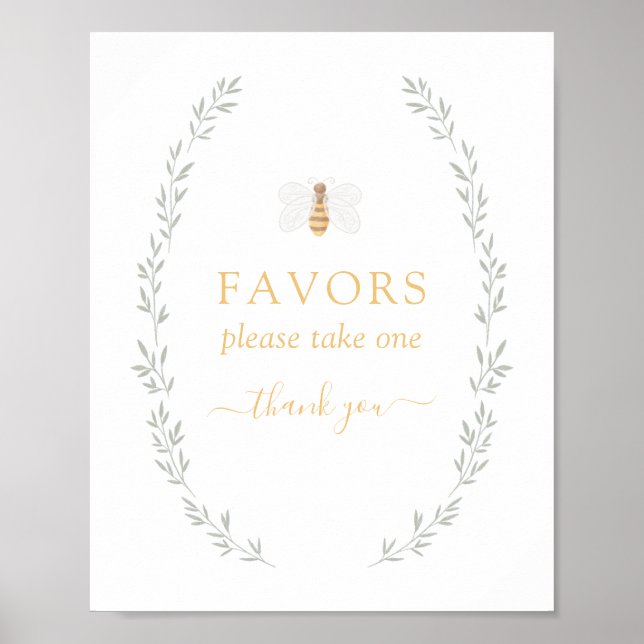 Poster Favoriser Signer doux comme peut être Baby shower (Devant)