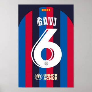 Poster FC Barcelone Football Jersey Wallart