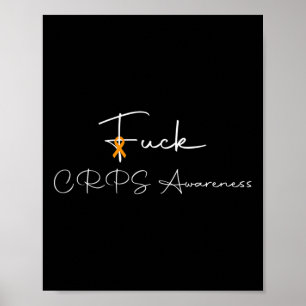 Poster Fck Cancer Orange Ribbon Fun Cris Sensibilisation