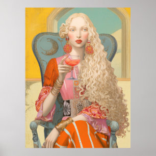 Poster ^~* FD2 Blonde Bohemian Boho Cocktail Femme 9