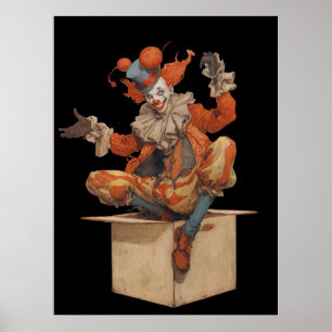 Poster FD2 Circus Clown Art 20 Vintage Retro Carnival