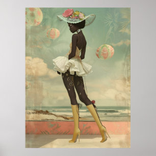 Poster *~* FD2 GODDESS tropicaux Black Woman bold 11