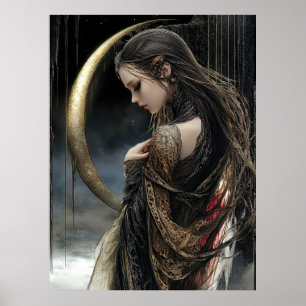 Poster - FD2 Mystique Gardienne de la Lune Déesse Céleste