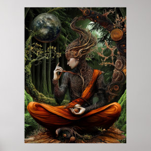 Poster *~* FD3 Gardien de la Terre FEMME mystique 27