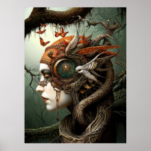 Poster *~* FD3 Gardienne de la Terre NATURE FEMME Gardien