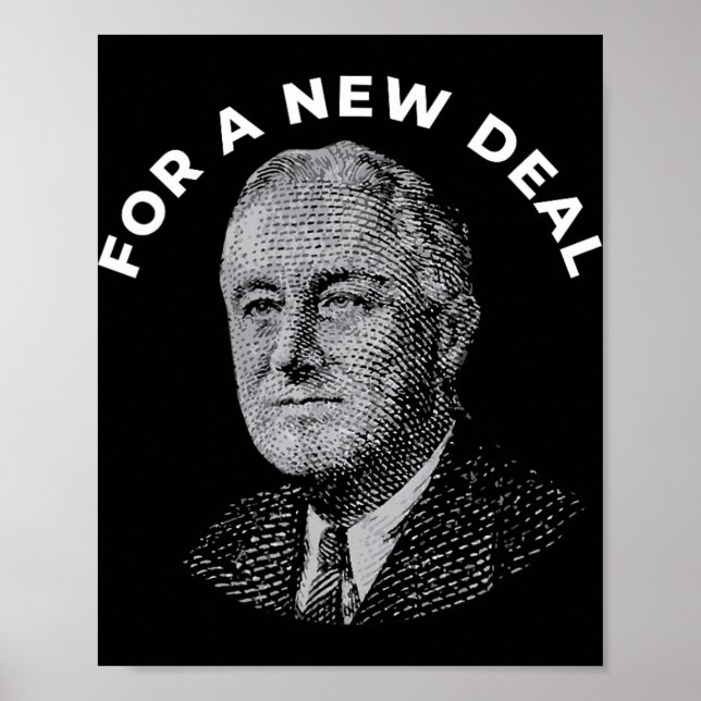 Poster Fdr Président Franklin Roosevelt Nouveau  (Devant)