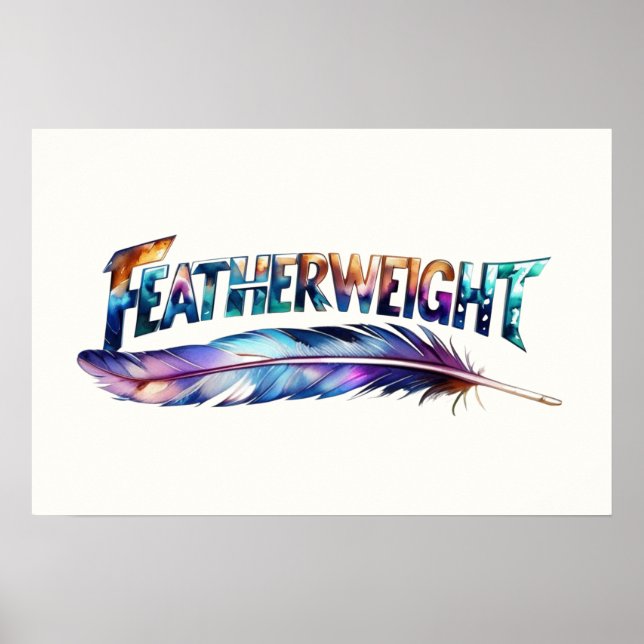 Poster Featherweight Feather - MMA Kick Boxing Gym Lover (Devant)