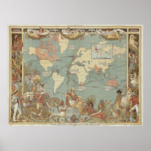 Poster Fédération impériale 1886 Walter Crane