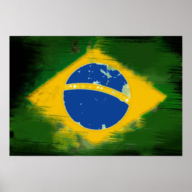Poster Federative Republic of Brazil flag (Devant)