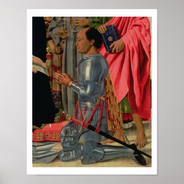 Poster Federico da Montefeltro, détail de la Brera Alt (Devant)