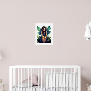 Poster Fée Assis Dans La Pluie