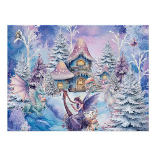 Poster Fée de Noël Magique et Fantaisiste