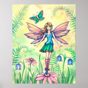 Poster Fée des fleurs un jour de printemps Art