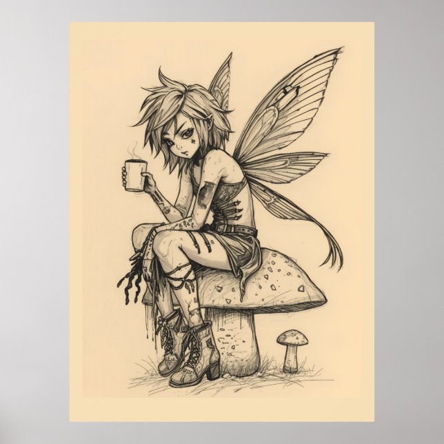 Poster Fée du café (Devant)