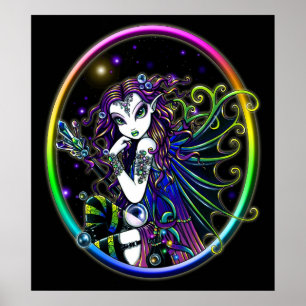 Poster Fée en cristal d'arc-en-ciel de "Lucidia"