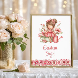 Poster Fée Enchanteresse Fleur Rose Anniversaire Personna