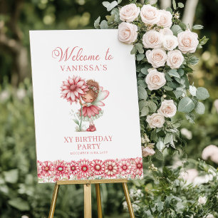 Poster Fée Mignonne Capricieuse Rose Gêné 1er Anniversair