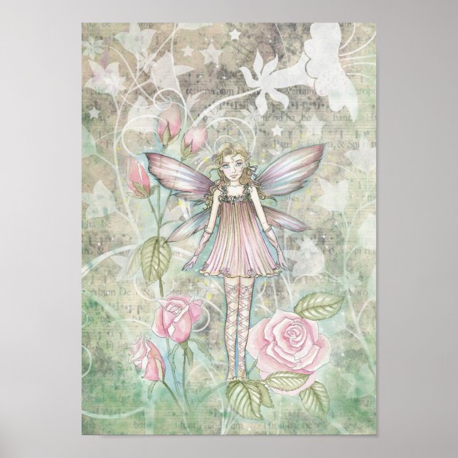 Poster Fée rose douce (Devant)