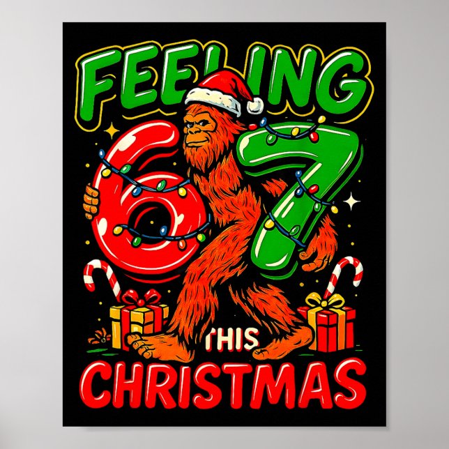 Poster Feeling 67 This Christmas Funny Bigfoot  (Devant)