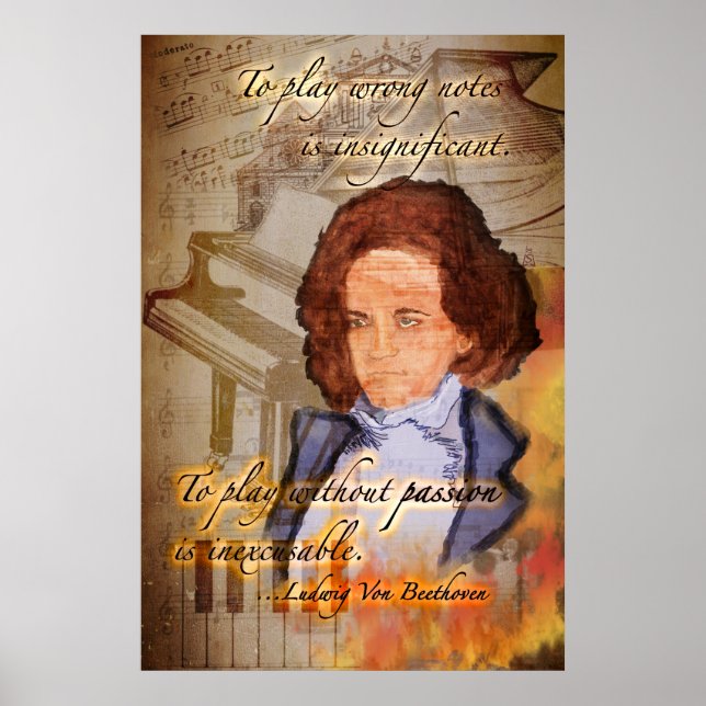 Poster Feeling Beethoven (Une Peinture Numérique Original (Devant)