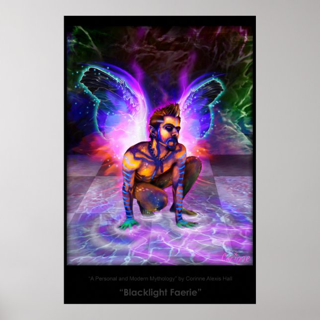 Poster "Féerie Blacklight" - par Corinne Alexis Hall (Devant)