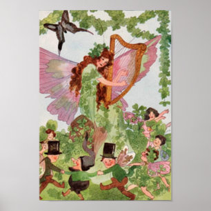 Poster Féerie de musique jouant la musique