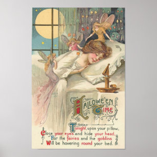 Poster Fées d'Halloween Vintage