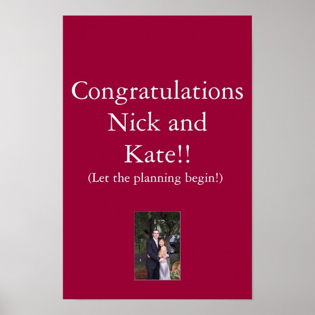 Poster Félicitations (Devant)