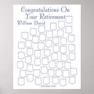 Poster Félicitations à l'officier de police retraité