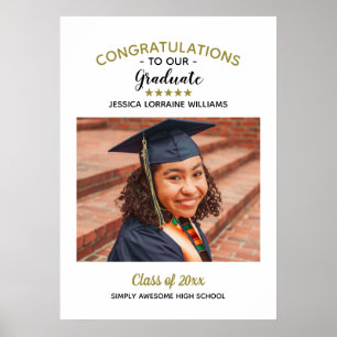 Poster Félicitations Custom Photo Graduate Graduation