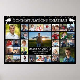 Poster Félicitations diplômé 31 Collage photo Votre coule